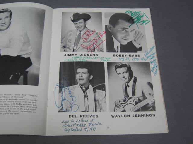 1960s Country Music Stars Signed Autograph Book 67+/- 4