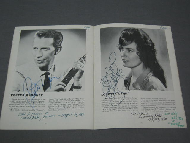 1960s Country Music Stars Signed Autograph Book 67+/- 10