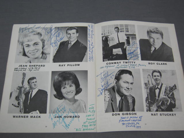 1960s Country Music Stars Signed Autograph Book 67+/- 11
