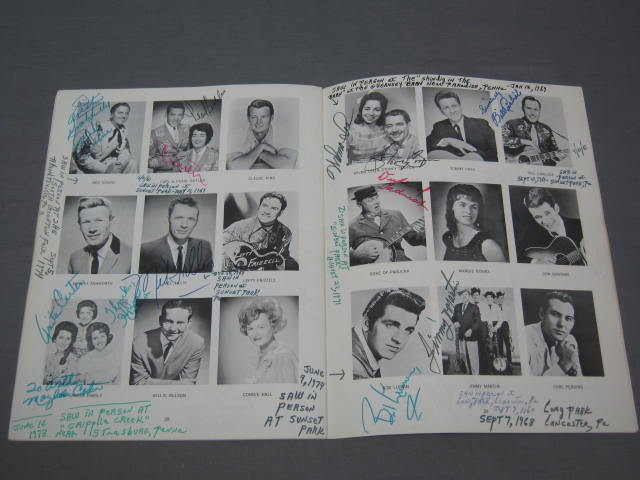 1960s Country Music Stars Signed Autograph Book 67+/- 12