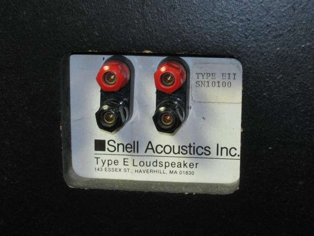 Snell Acoustics Type E/II Speakers + Audioquest Cables 8