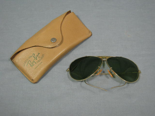 Vtg B&L Bausch & Lomb Ray Ban Aviator Sunglasses +Case