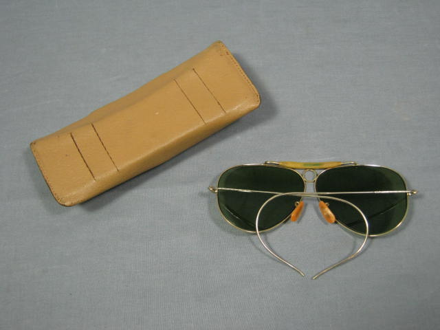 Vtg B&L Bausch & Lomb Ray Ban Aviator Sunglasses +Case 1