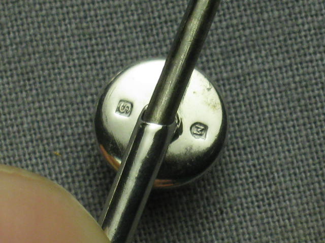 Vtg Mikimoto Japanese Pearl Sterling Silver Cufflinks + 4