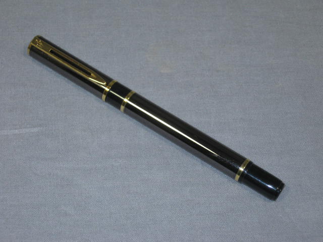 Vtg Waterman Laureat Gunmetal Fountain Pen +Case Unused 2