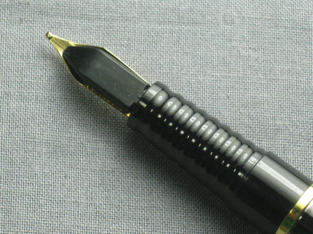 Vtg Waterman Laureat Gunmetal Fountain Pen +Case Unused 7