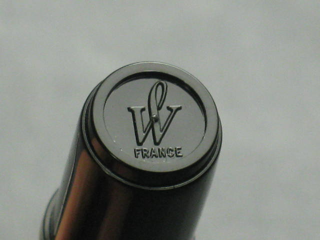 Vtg Waterman Laureat Gunmetal Fountain Pen +Case Unused 8