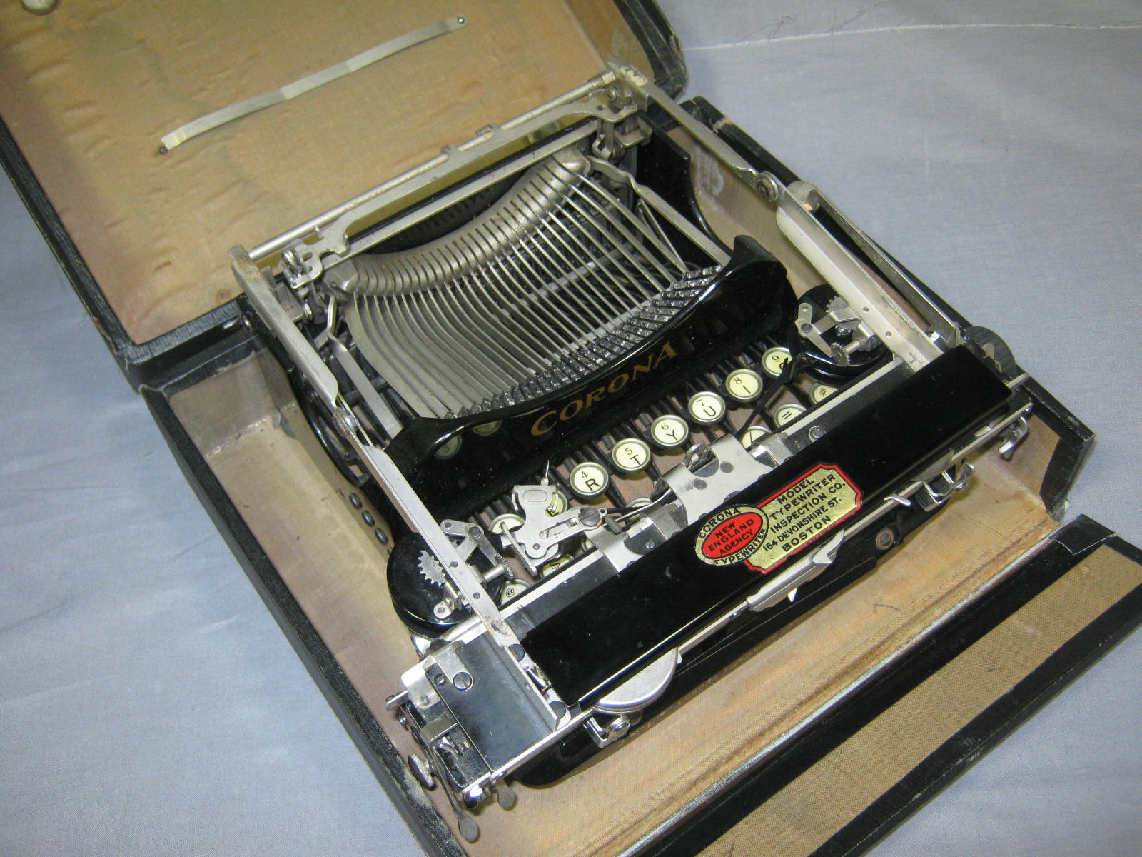 Antique Corona #3 Folding Portable Typewriter Case Cover Manual Ca 1917 1