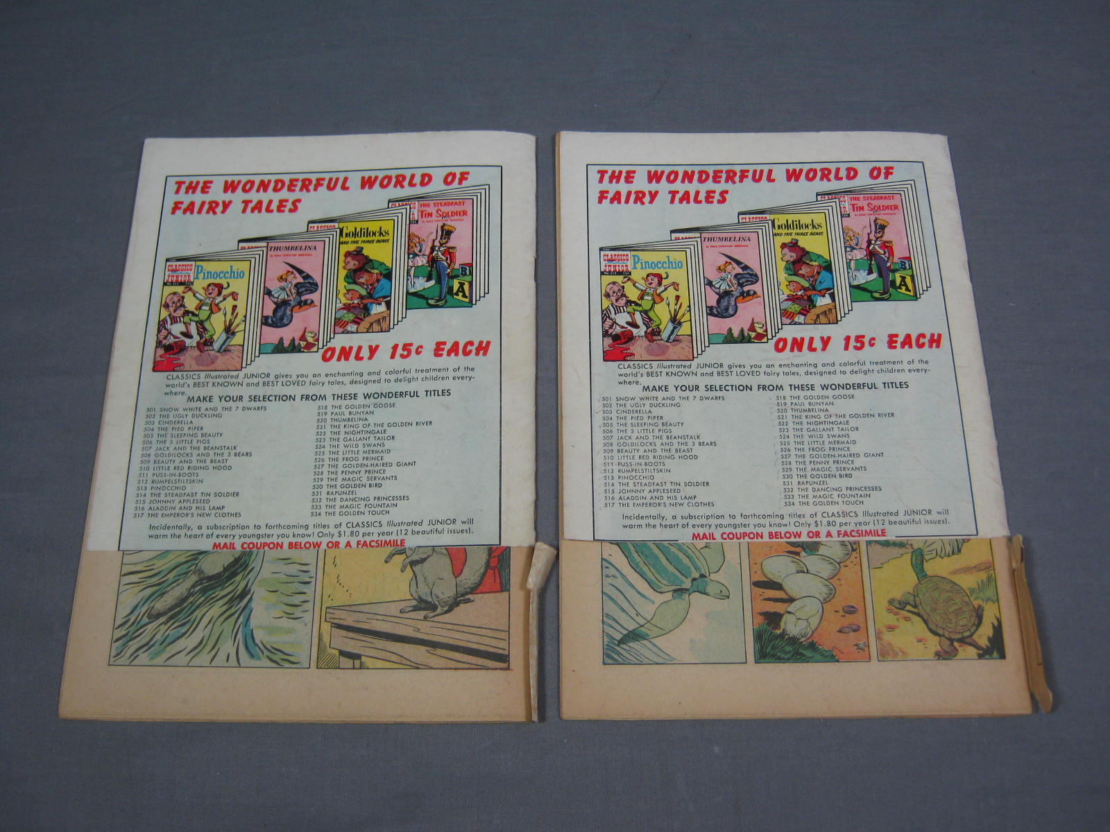 63 Vtg Classics Illustrated Junior Comics Lot 1953-1962 9
