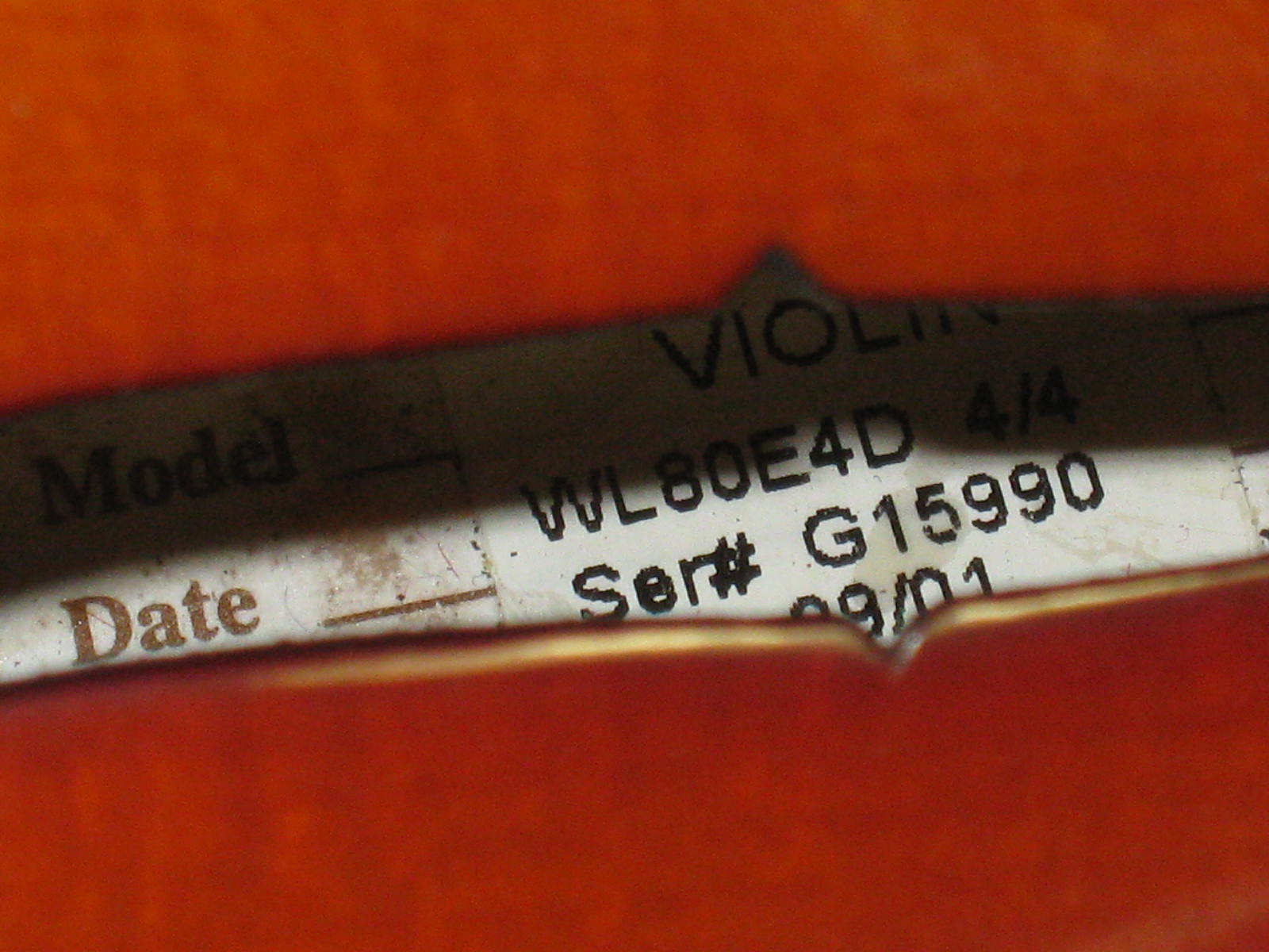2001 Lewis Laurel 101 4/4 Student Violin W/ Bow + Case 9