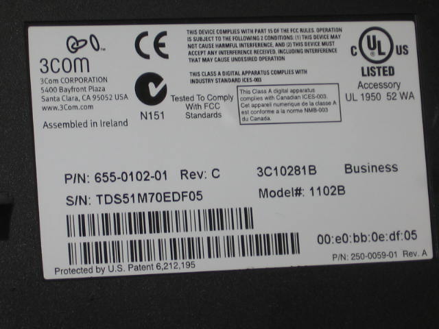 4 3Com NBX 1102B 1102-B VOIP Business Phone System Lot 3