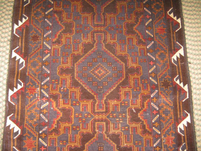 Vtg Afghan Baluch Balouch Tribal Rug Carpet 39"x80" NR!