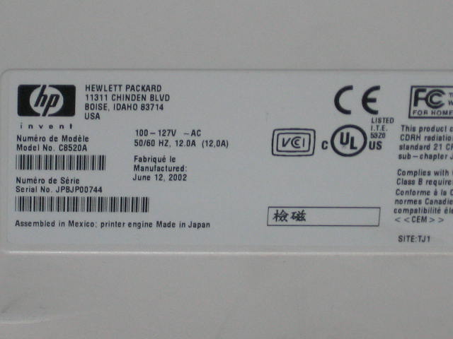 HP LaserJet 9000N Laser Printer C8520A 50 PPM 9000 N NR 9