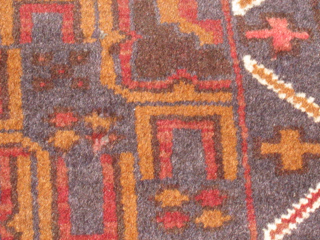 Vtg Afghan Baluch Balouch Tribal Rug Carpet 39"x80" NR! 6