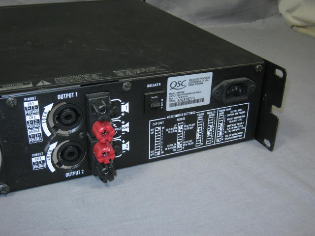 QSC Audio RMX 850 2 Channel Stereo Power Amp Amplifier 5