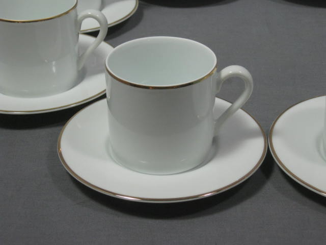 8 Tiffany & Co Demitasse Coffee Tea Cups & Saucers Gold 2