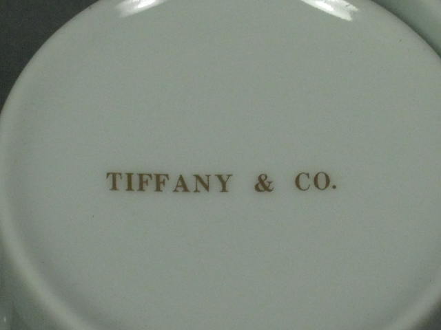 8 Tiffany & Co Demitasse Coffee Tea Cups & Saucers Gold 4