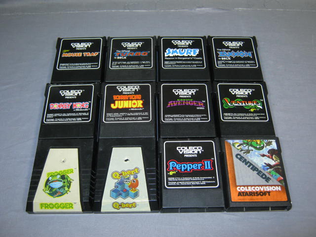 Vtg Coleco Vision System Lot 12 Video Games Controllers 4