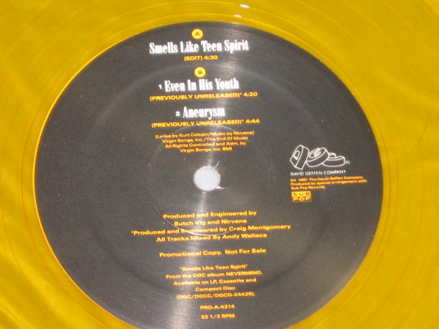 Nirvana Teen Spirit Yellow Vinyl LP + Sealed Wishkah NR 4