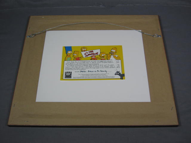 Simpsons Original Animation Production Serigraph Sericel Cel Cell Homer + 3