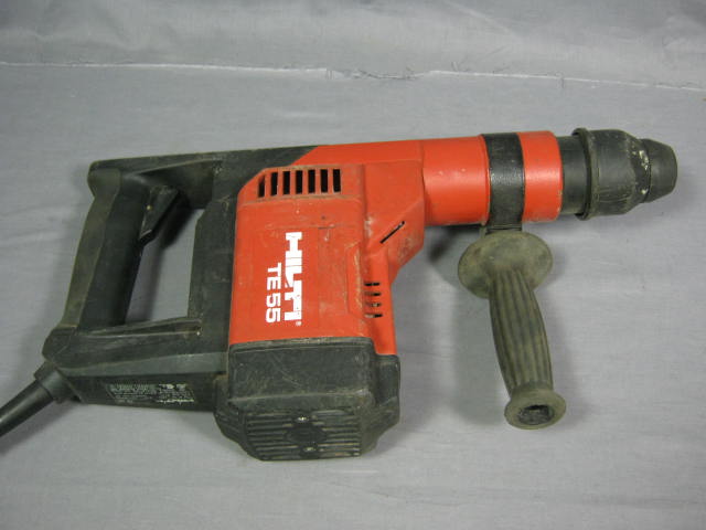 Hilti TE 55 Rotary Hammer Drill Kit W/ Bits Case ++ NR! 4