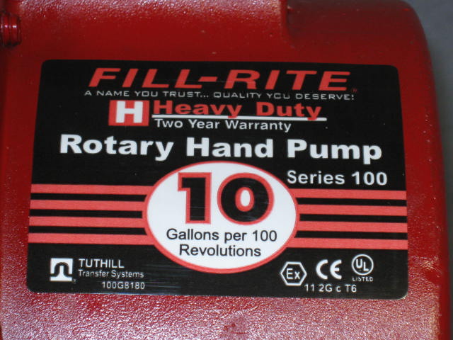 New Fill-Rite 10 Gallon Rotary Hand Fuel Pump FR112NT 5