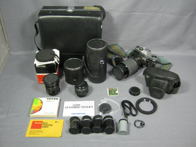 Asahi Pentax Spotmatic SP II 35mm SLR Film Camera Lot +