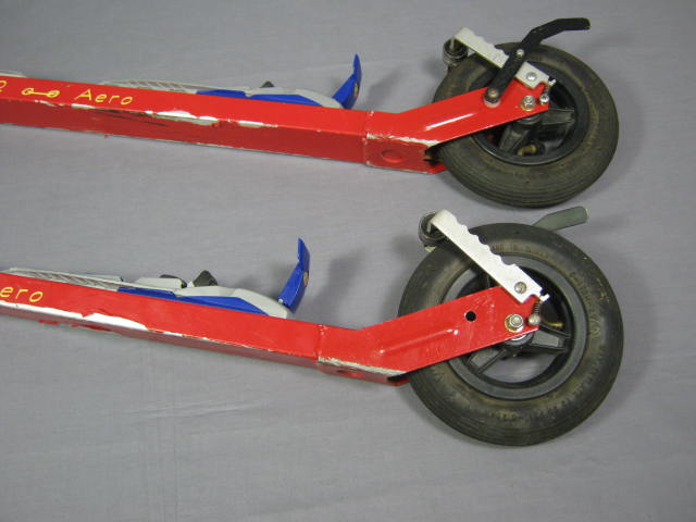 Red V2 Aero Roller Skis W/ Rottefella Bindings Used NR! 1