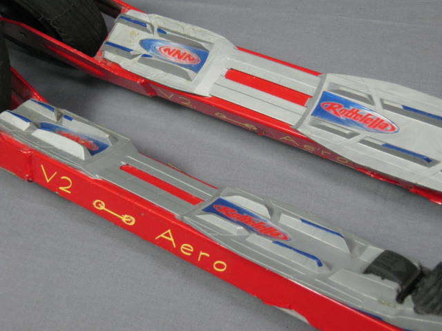 Red V2 Aero Roller Skis W/ Rottefella Bindings Used NR! 4
