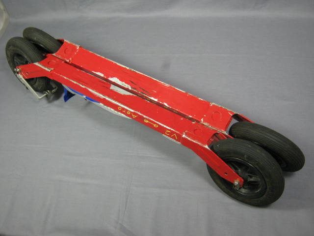 Red V2 Aero Roller Skis W/ Rottefella Bindings Used NR! 5