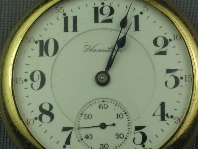 Vtg Hamilton 992 21 Jewel Railroad Pocket Watch 1918 NR 1