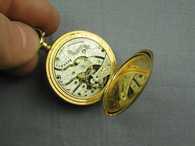 7 Pocket Watch Hampden Elgin Gruen 10K 12K 14K Gold GF 13