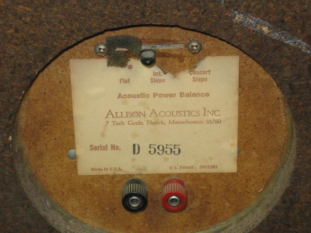 2 Vtg Allison Acoustics Model Four 4 Stereo Speakers NR 6