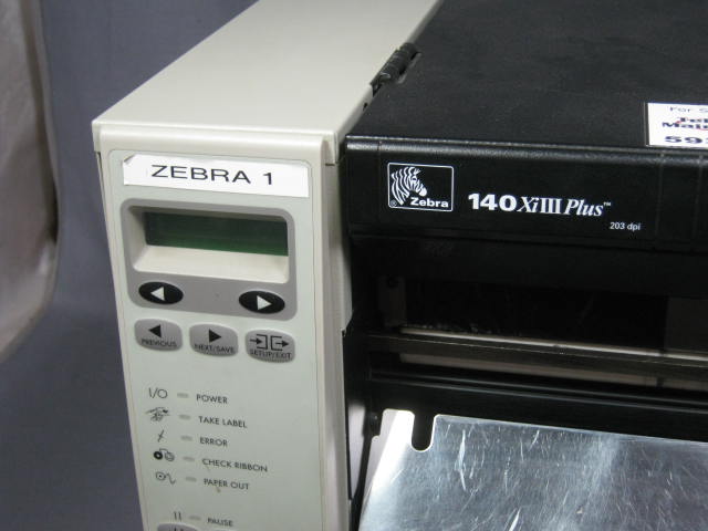 Zebra 140xiIII Plus Thermal Barcode Label Printer + NR! 1