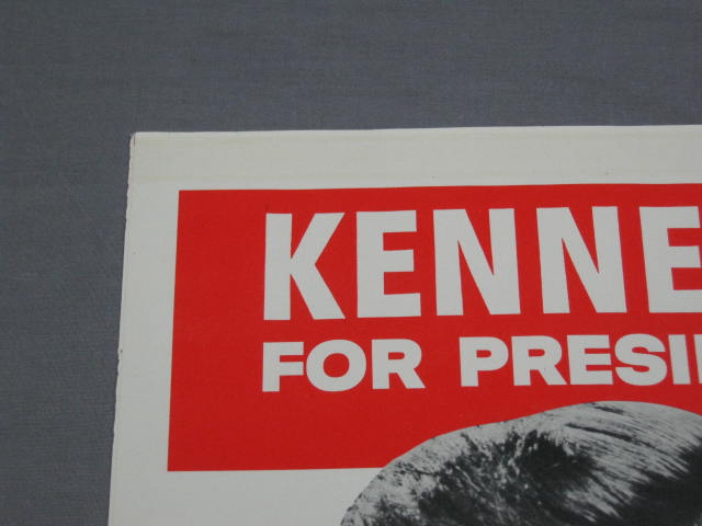 Vtg Original 1960 JFK John F Kennedy Democratic Presidential Campaign Poster NR! 1