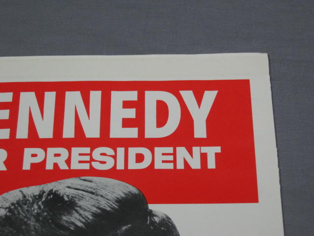 Vtg Original 1960 JFK John F Kennedy Democratic Presidential Campaign Poster NR! 2
