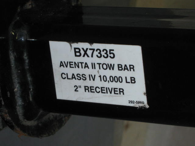 Blue Ox BX7335 Aventa II Class IV RV Camper Tow Bar Towbar W/ 2" Receiver + NR! 3