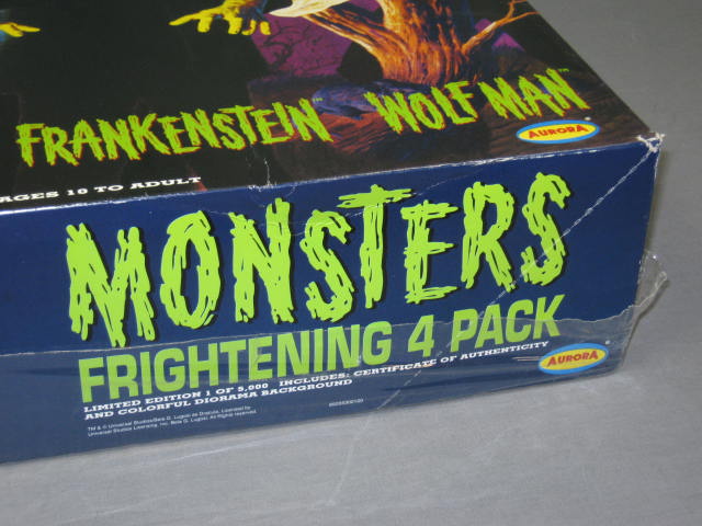 NEW Aurora Monsters Frightening 4 Pack Creature Dracula Frankenstein Wolf Man NR 2