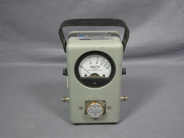 Bird Thruline Model 43 RF Directional Wattmeter W/ 5W 400-1000 MHz Slug Element