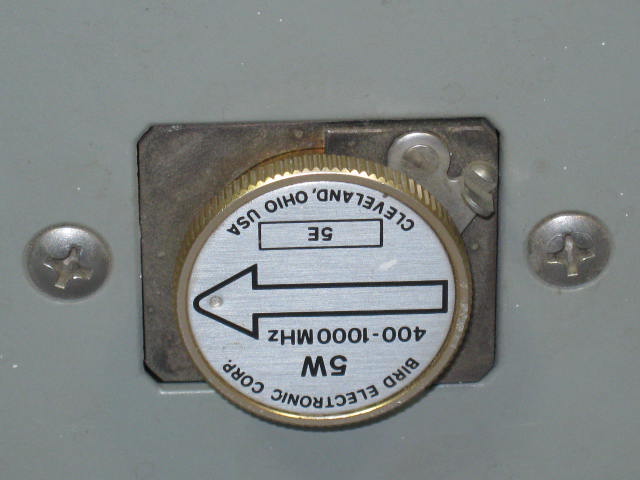 Bird Thruline Model 43 RF Directional Wattmeter W/ 5W 400-1000 MHz Slug Element 1