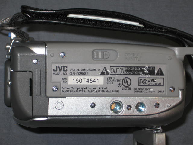 JVC GR-D350U Mini DV Digital Video Camera Camcorder NR 6