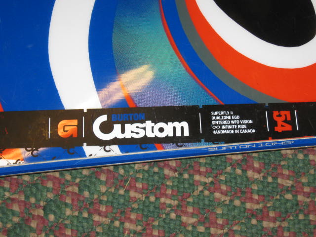 2008 Burton Custom 54 154 154cm Snowboard Board Used No Bindings NR! 3