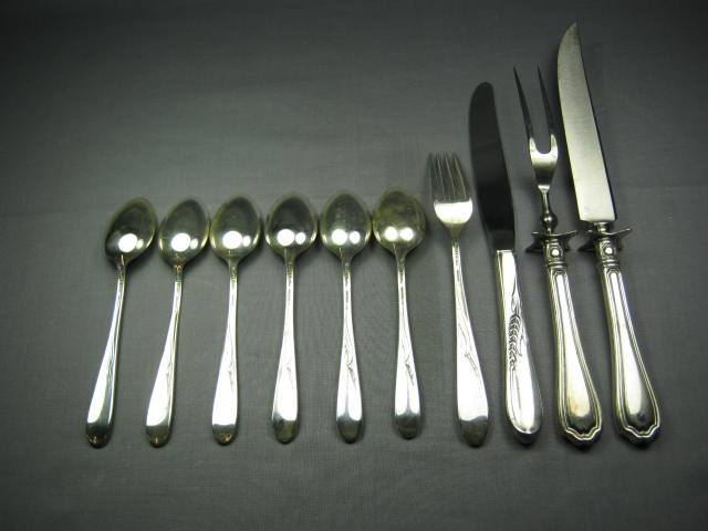 Reed & Barton Sterling Silver Flatware Set Fork Knives Spoon Lot Wheat 453 Grams 1