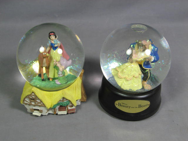7 Disney Snow Water Globes Collection Lot Musical + NR 2