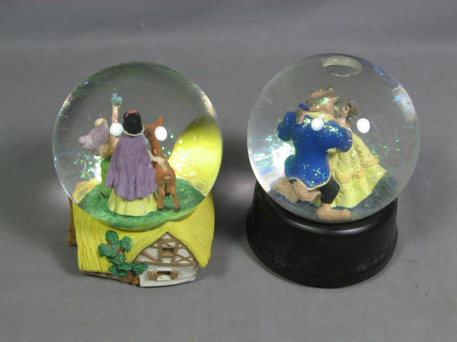 7 Disney Snow Water Globes Collection Lot Musical + NR 3