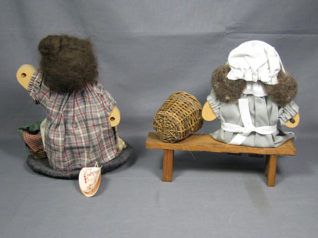 6 Vintage Lizzie High Wooden Dolls Lot Thanksgiving Christmas Martin Bowman + NR 4