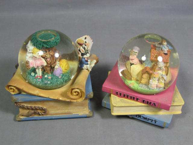 7 Disney Snow Water Globes Collection Lot Musical + NR 6