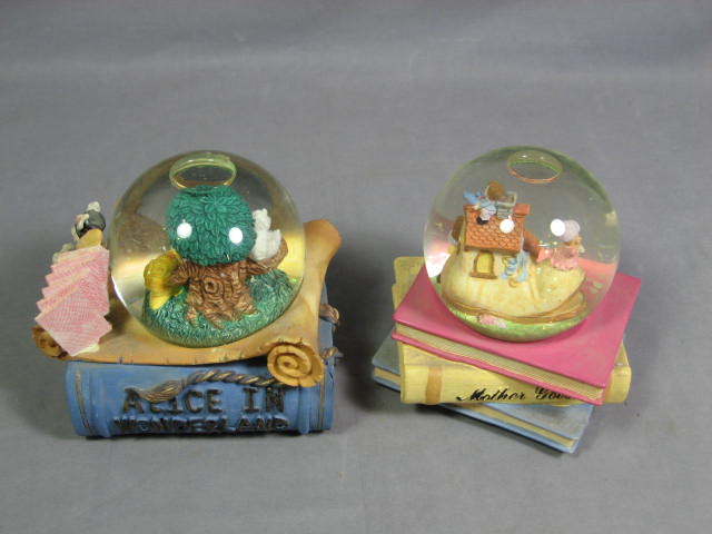 7 Disney Snow Water Globes Collection Lot Musical + NR 7