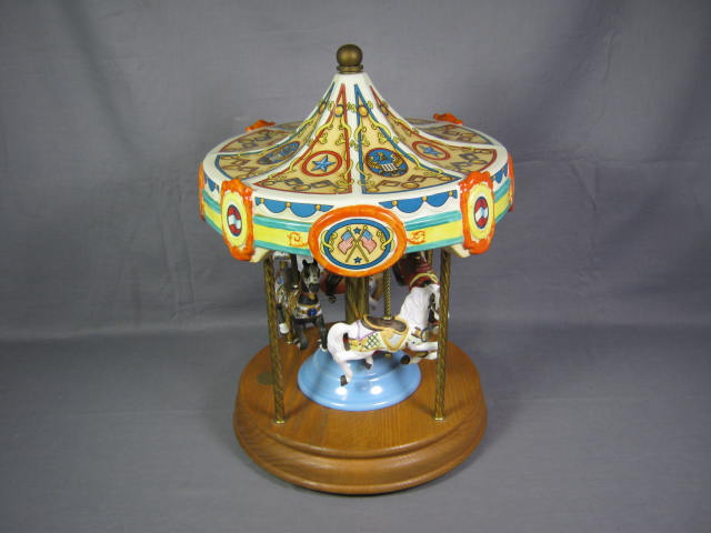 Vtg Tobin Fraley Limited Edition 4 Horse American Carousel Music Box NO RESERVE 1