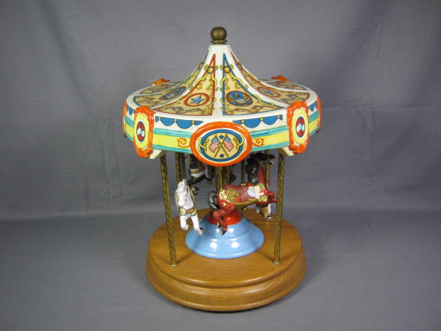 Vtg Tobin Fraley Limited Edition 4 Horse American Carousel Music Box NO RESERVE 2